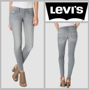 Levis Denim Curve Low Rise Skinny Light Gray Jeans